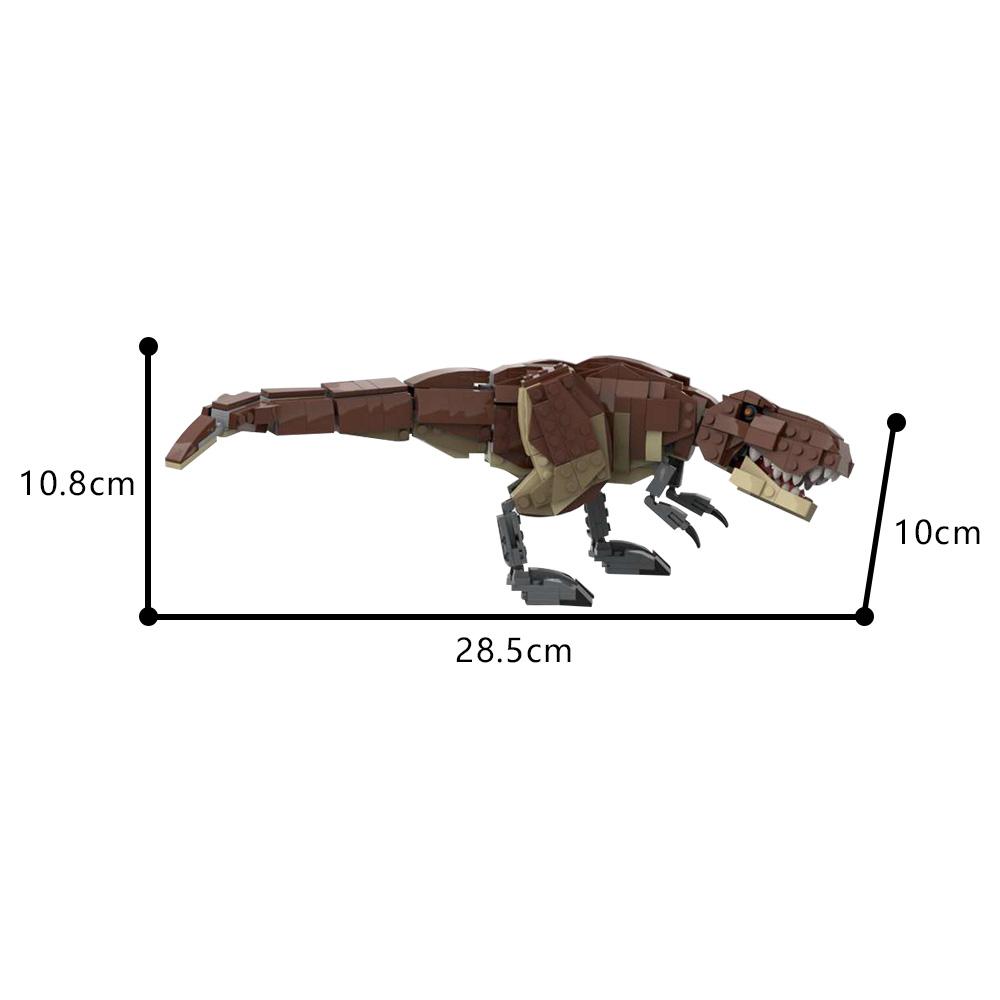 MOC Tyrannosaurus Rex Minifigure Scale Building Blocks Model Jurassic Tyrannosaurus Bricks DIY Assembly Toys Kids Birthday Gifts