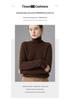 Women's High-Neck Cashmere Sweater: Autumn/Winter, Fancy Yarn, Loose, Thick, Long Sleeve Base Layer
