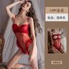 Erotic Lingerie, Sexy halter lace Seductive one-piece dress, Women's steel frame Gathering See-through uniform pajamas 1499