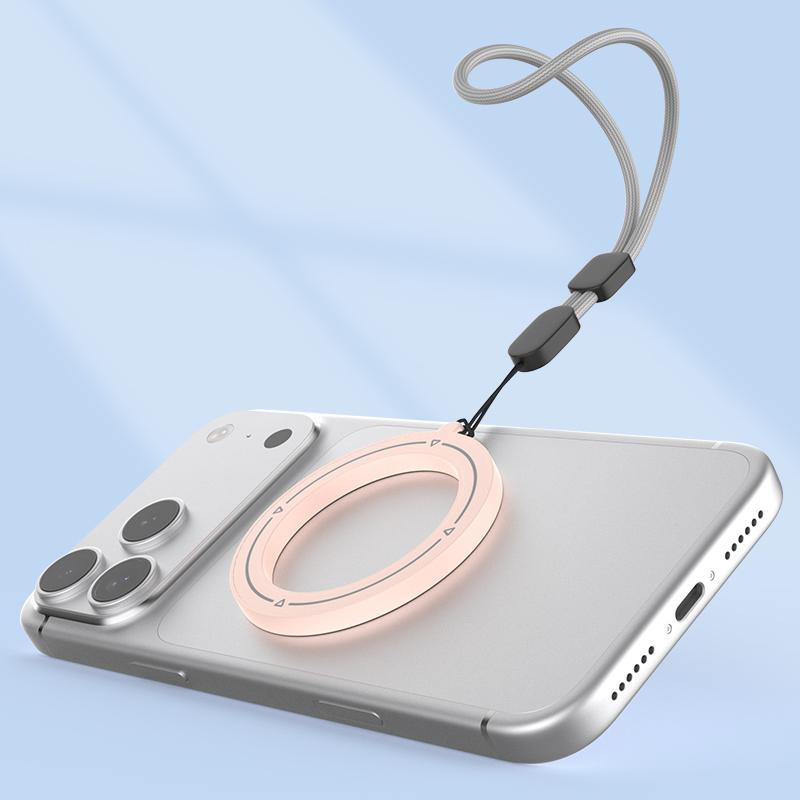 

A powerful magnetic phone stand with a hanging rope, compatible with iPhone, Xiaomi keychains and other devices.