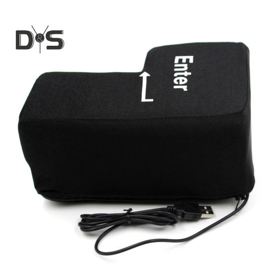 

Большая кнопка Enter, питание от USB, антистресс, большая кнопка Enter, игрушка, эргономичная подушка с кнопкой Enter, губчатая подушка, украшение для рабочего стола чёрный