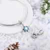Original Blauer Zirkon Schneeflocken Anhänger Glänzende Kupferperlen Passend für Armband Zarter Schmuck DIY Geschenk Frauen Accessoire