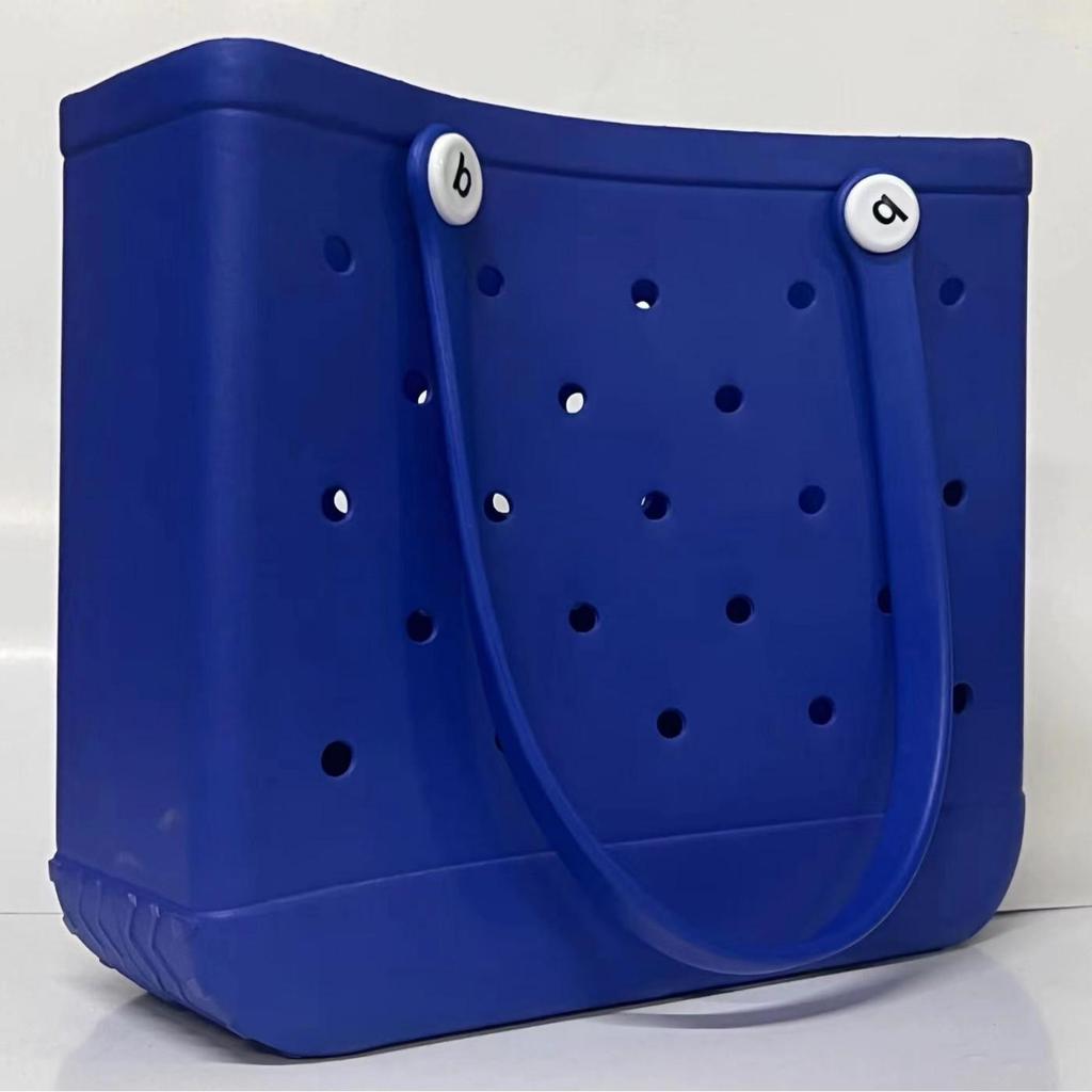 EVA Waterproof Beach Bag - Large Capacity, Easy-Clean, Outdoor Swim Tote with Holes