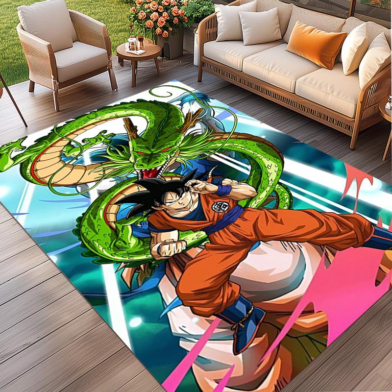 DRAGON BALL Print Rug, Washable Floor Carpet, For Entryway Dorm Laundry Room Office Study, Home Decor Birthday Christmas Gift