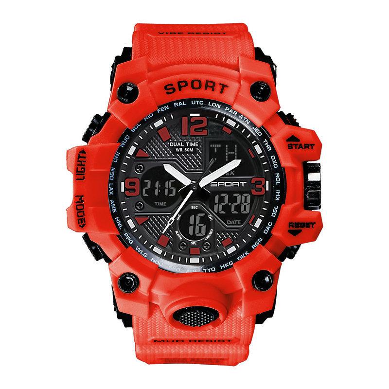 High School Student Watch Men S Junior High School Student Youth Trend Sports Style Electronic Watch Men S Watch красный