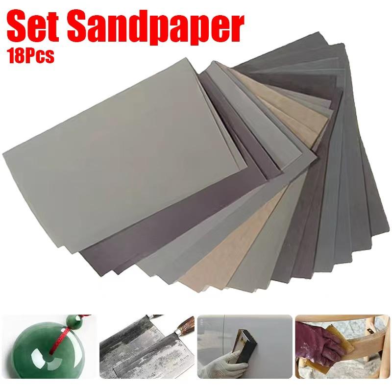 10/20PCS Wet/Dry Sandpaper Set 60-10000 Grit Polishing Abrasive Sanding Paper for Wood Metal Car Furniture Repair Tools
