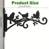One Set2This plant hanger features black metal hooks designed to resemble three birds and a leaf Sturdy outdoor hooks are suitable for flower