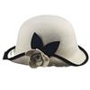 Cappello da Donna in Feltro Stile Occidentale Versatile Tendenza Moda Camelia