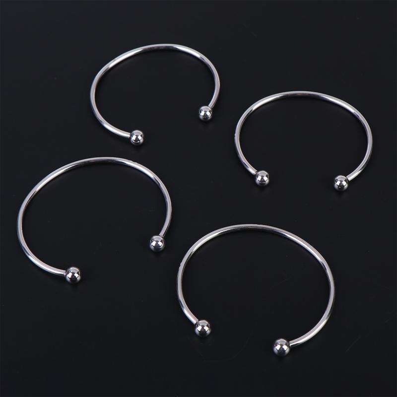 2 Bucăți Brățară Manșetă Deschisă din Oțel Inoxidabil Sârmă Goală Pentru Accesorii de Realizare Bijuterii DIY Charmuri cu Mărgele Reglabil