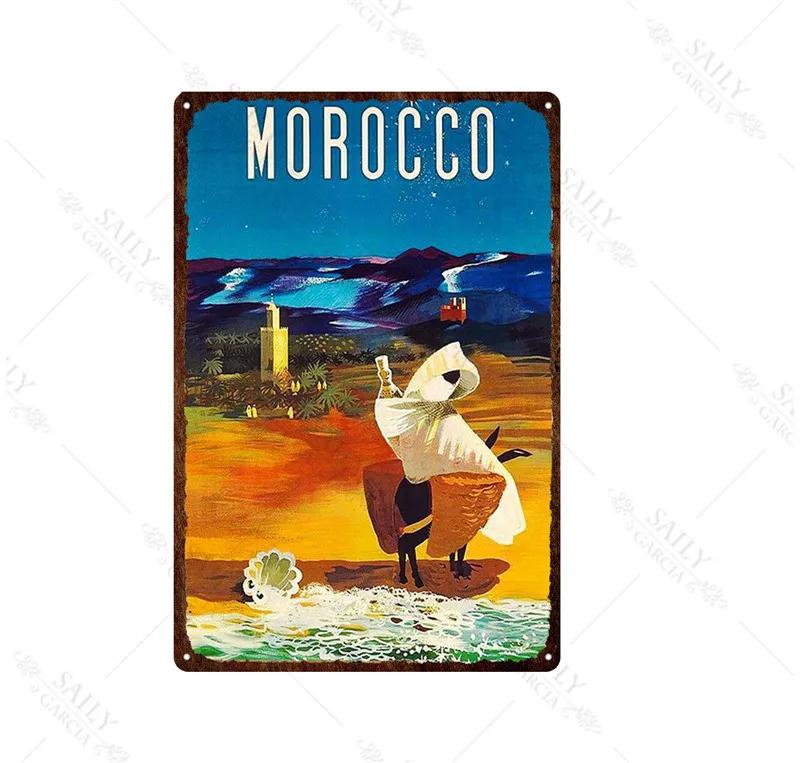 Africa City Sign Vintage Metal Sign Christmas Gift Metal Plates for Wall Art Retro Home Kids Room Decor Metal Poster 30X20Cm