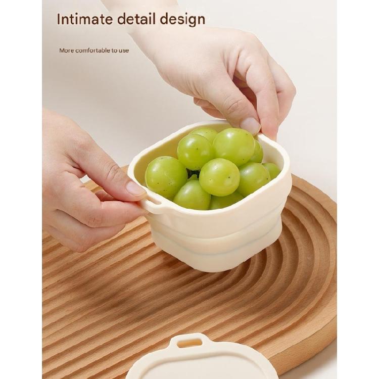 Adjustable Silicones Meal Box Foldable For Backpacks Purse Lunch Bags Freezers Safe And Nontoxic Materials