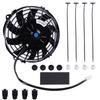 ZAP Performance 7-inch Engine Cooling Fan, Electric Radiator, Universal Slim Push-Pull Cooling Fan, Engine Kit, 12V, 80W Power, Universal, Black, with