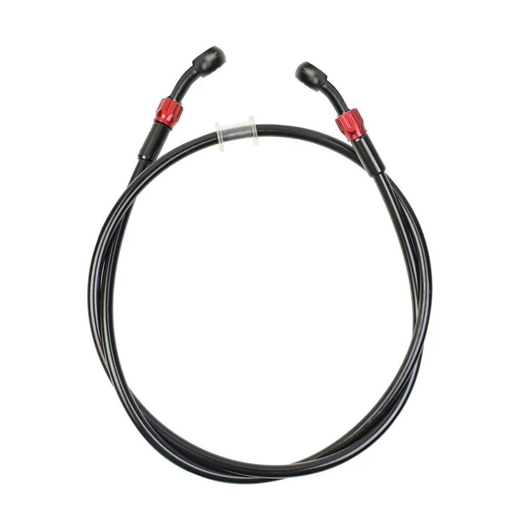 CNC Universal M10 Motorcycle Brake Oil Hose, AN3 High-Pressure Steel Braided with Multi-Angle Removable Banjo