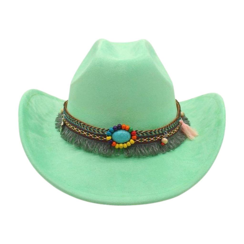 British Style Knight Performance Dance Performance Jazz Hat Ethnic Style Warped Edge Top Hat Travel Cowboy Hat