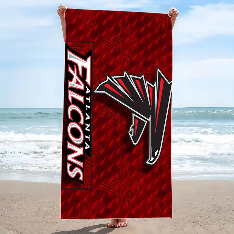 Atlanta Falcons Print Beach Towel, Large Soft Quick Dry Towel for Beach Camping Swimming