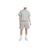 Nike Swoosh Solid Color Crew Neck Casual Pullover Loose Fit Short Sleeve T-Shirt Men Tops Gray DX0881-063