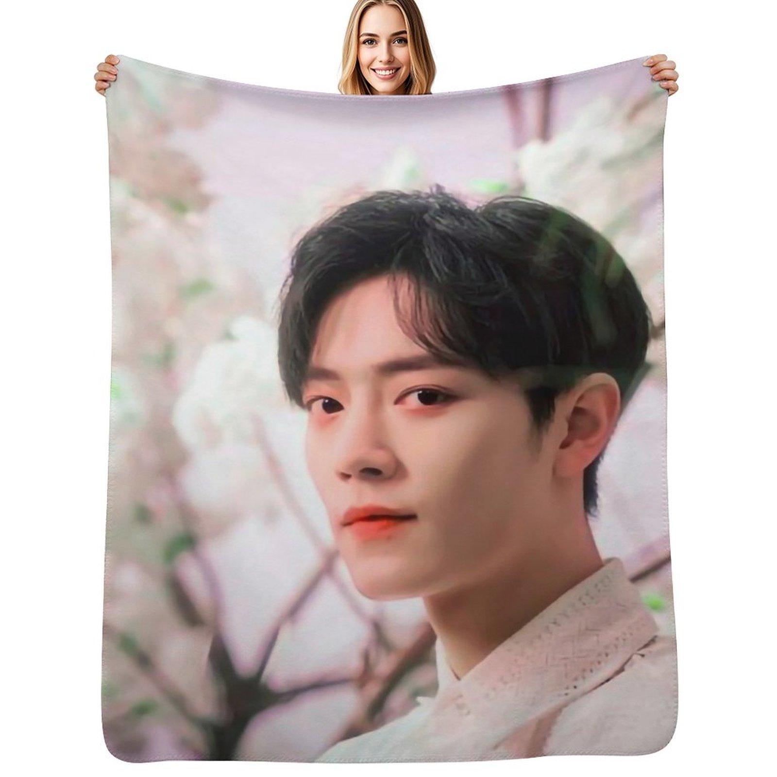 Xiao Zhan Throw Blanket Machine Washable Soft Warm Blanket Size: 75*100cm, Weight: 230 GSM