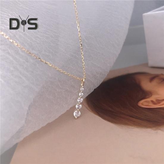 Strass-Halskette für Damen, zierliche Diamant-Halsketten, Schlüsselbeinkette, funkelnde Kristall-Halskette, minimalistische Wassertropfen-Halsketten, Schmuck, Geschenke für