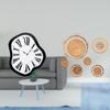 Acrylic Distorted Wall Clock Creative Melting Design Unique Luxury Desktop Decor Rattan Woven Art