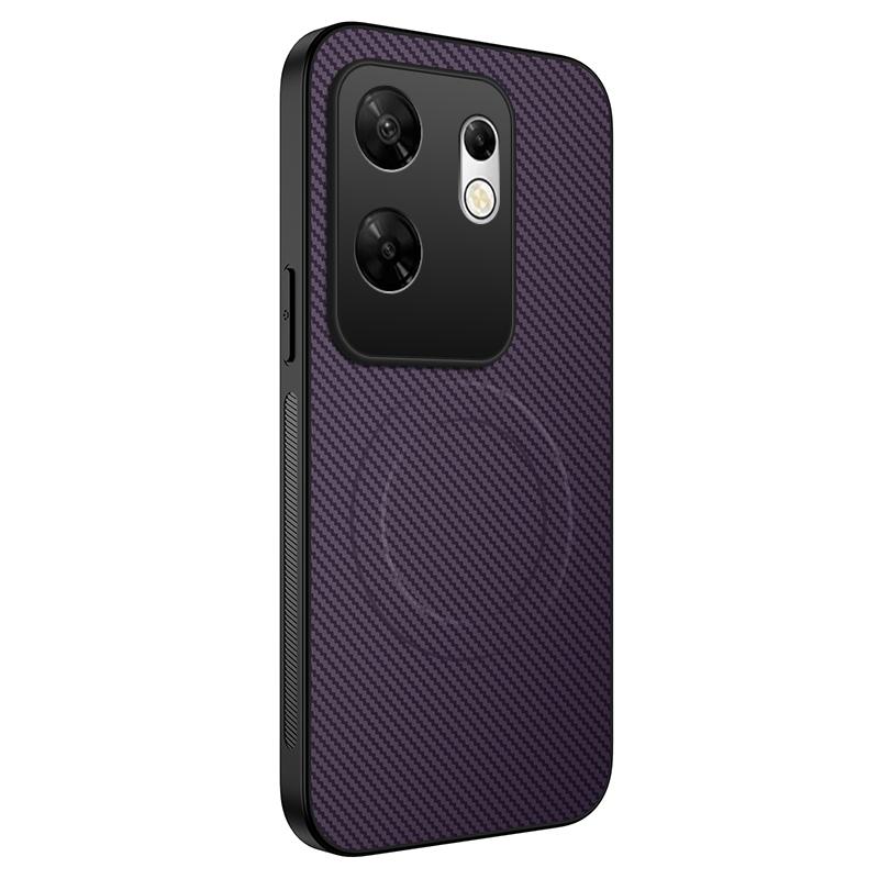 

Для Infinix Zero 30 40 Роскошный черный чехол из углеволокна с беспроводной зарядкой Для Infinix Zero 40 Мягкий магнитный чехол для телефона Чехол для Zero 40 Zero 40 5G фиолетовый