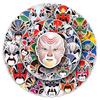 60 Pcs Peking Opera Style Face Painting Stickers for Thermos, Phones, and Planners - Creative Chinese Graffiti Decor