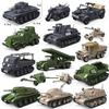 World War 2 WW2 Army Military Soldiers  Armor Vehicle Main Battle Tank Half Track Motorcycle Building Blocks Bricks Toys Kids