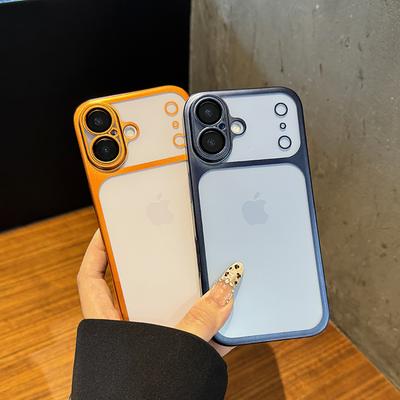 Luxury 17ProMax Look Plating Silicone Soft Case For iPhone Air 17 16 15 14 13 Pro Max Matte Transparent Shell Camera Protection