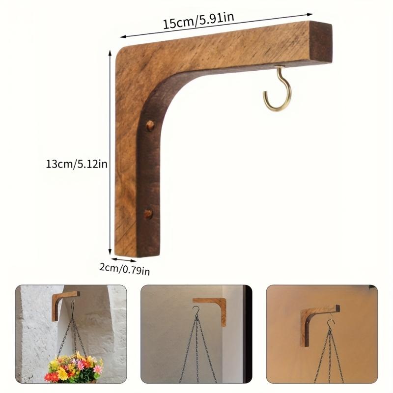 2pcs Nordic Style Wooden Bead Hooks, Versatile Double-Layer Wall Hanger for Pots, Towels & More, Simple Install for Home Decor