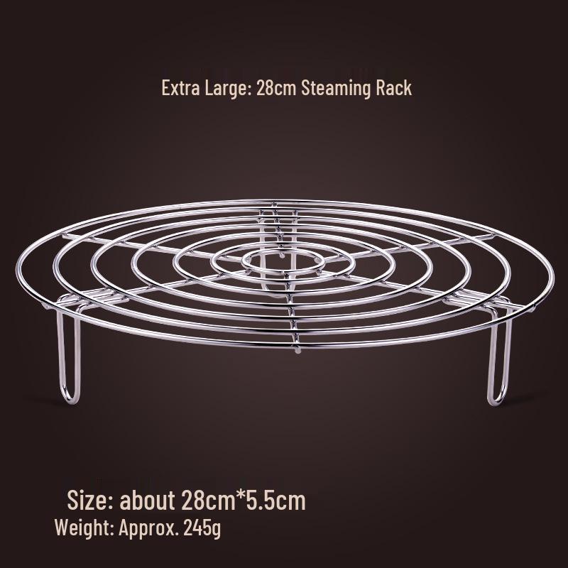 304 Stainless Steel Steaming Rack for Rice Cooker - Waterless Heat, Versatile Bun Steamer with High Legs.