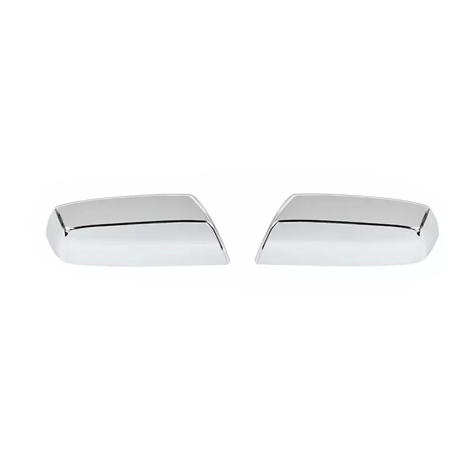 For Chevrolet Silverado 1500 GMC Sierra 2014-2018 Car Sticker Rearview Side Mirror Cover Wing Cap Exterior Door Case Trim Silver