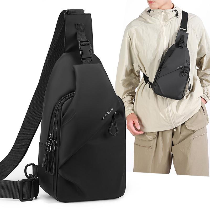Men's Chest Bag Multi-functional Outdoor Crossbody Bag Water-repellent Shoulder Bag