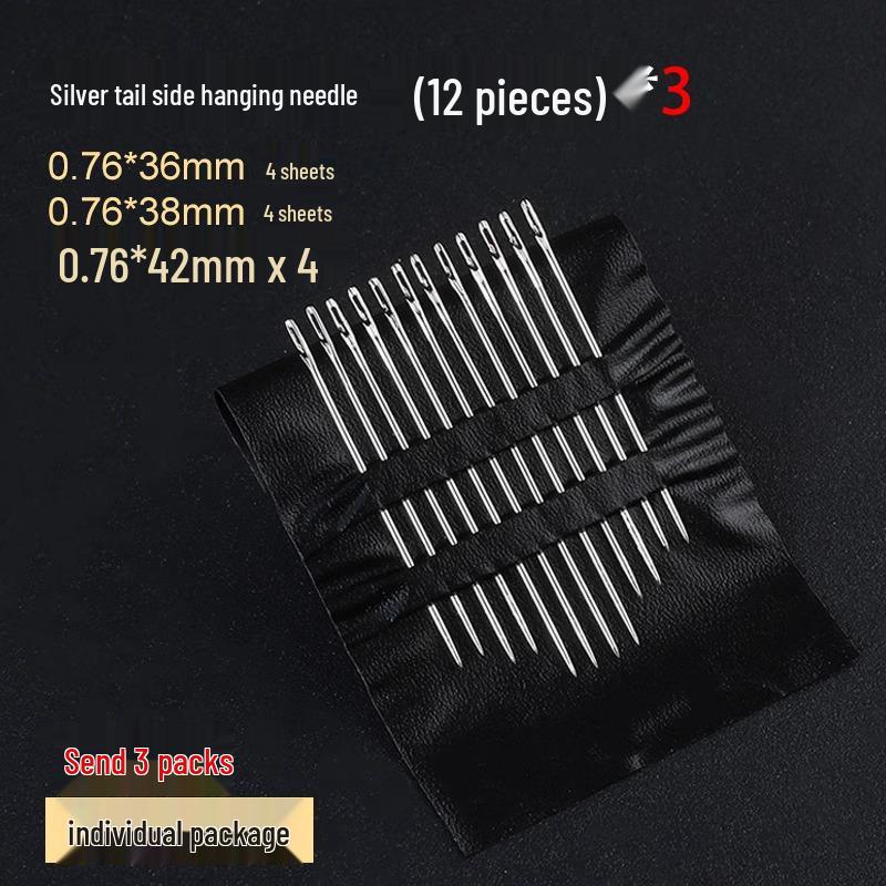 Easy-Thread Sewing Needles for Seniors & Visually Impaired - Ideal for Quilts, Comes with Needle and Thread Box