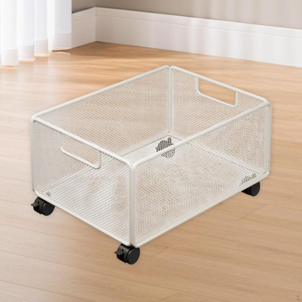 Siatkowy Wiszący Organizer na Akta Wózek na Kółkach Mobilny Regał na Książki Przenośny