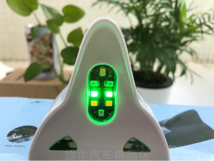 Colorful Shark Fin Solar-Powered Car Roof Antenna Light with Magnetic Tail Wing