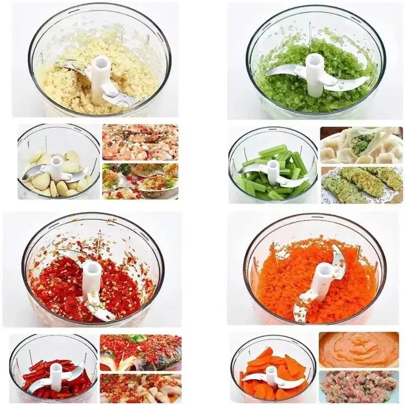 500/900ML Knoblauch Chopper Manuelle Drehen Gemüse Cutter Chopper Slicer Obst Knoblauch Brecher Küche Gadget Mixer Fleischwolf