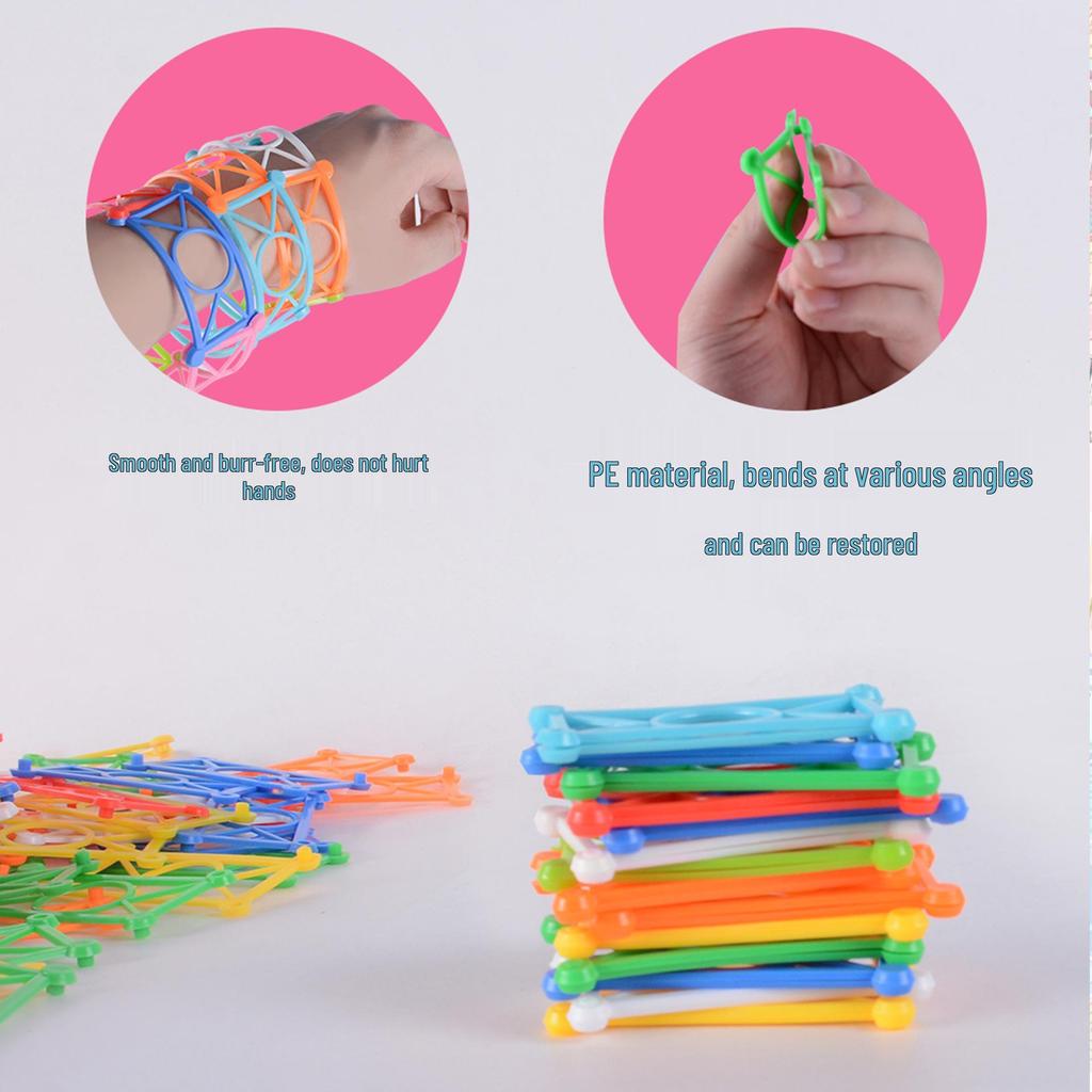 Pädagogische Web-Puzzle-Bausteine für Kinder - Weichgummi, Tischmontagespielzeug für den Kindergarten