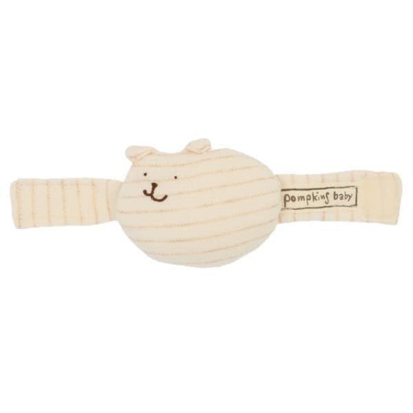 

pompkins BABY Organic Cotton Wrist Rattle and Dog Made in Japan Y-1066 100% (Rabbit, Bear, Series) (Dog (Border))