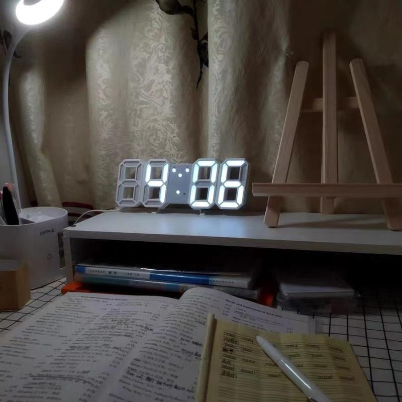 3D LED Digitaler Wecker Wanduhr Zeit Datum Temperatur Geeignet für Zuhause Küche Uhr Dekoration Uhren Dekor Garten