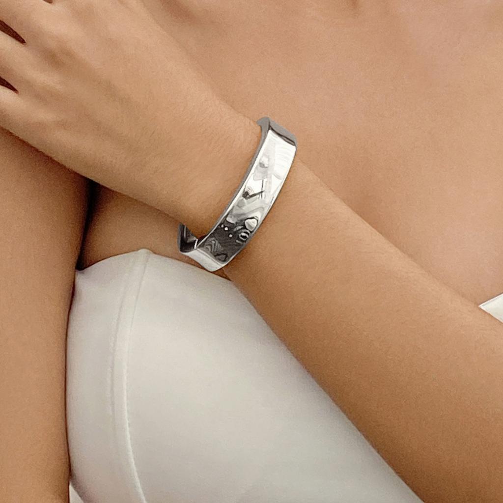 Exaggerated Alloy Open Cuff Bracelet & Bangle For Women Chunky Big Bracelets Gold copper Color Manchette Grunge Jewelry