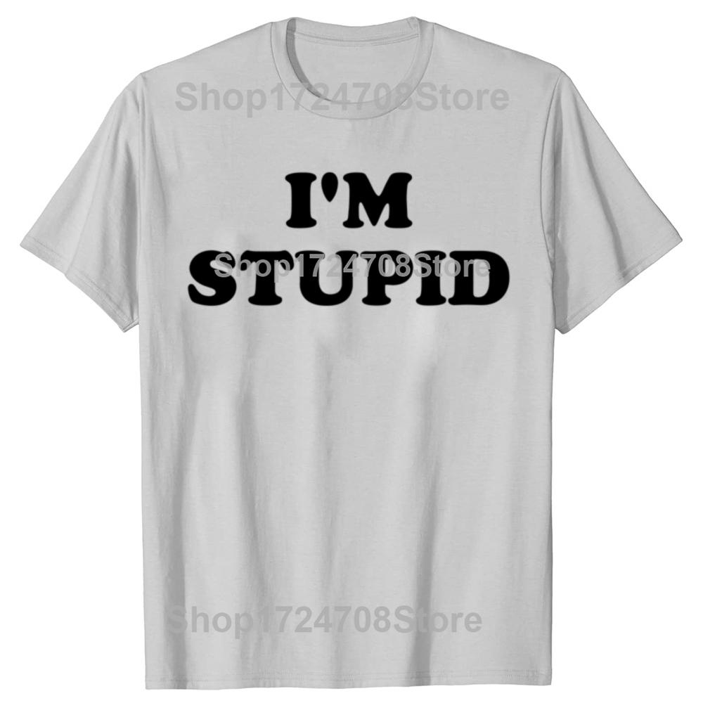 Funny Im With Stupid Funny Matching Couples Sarcastic Tshirts Men Fashion Casual Tshirt 100 Cotton Loose Oversized T Shirt