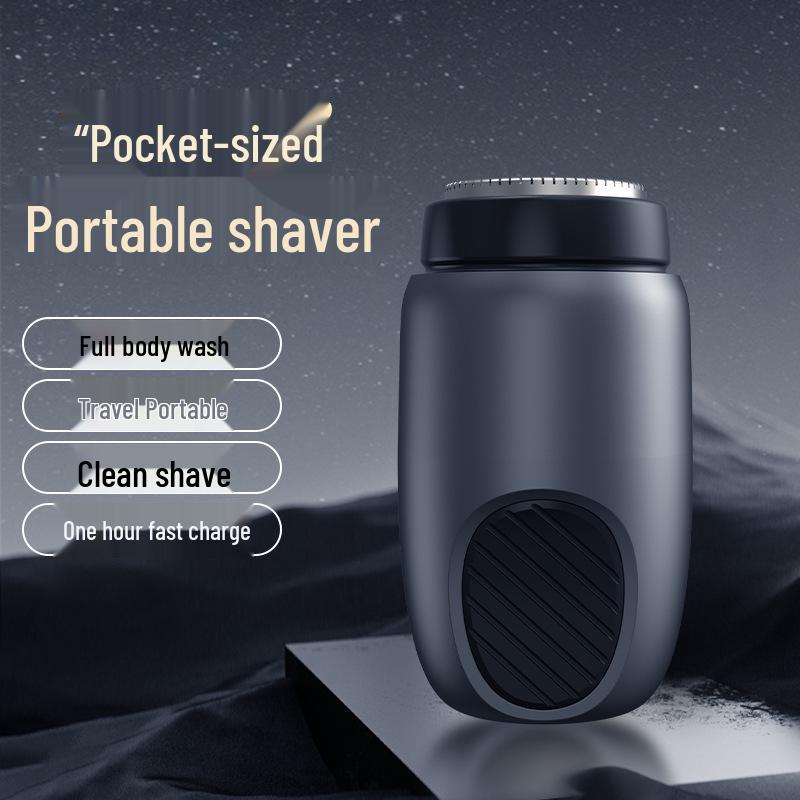 Mini Portable Electric Shaver for Men - Steel Beard & Hair Removal