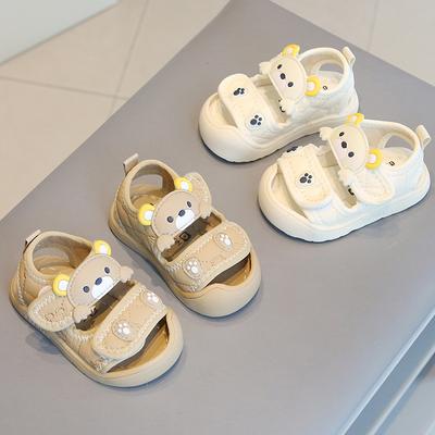 Summer Children Sandals Cartoon Bear Breathable Cute Toddler Boys Girls Soft Sole Anti Slip Shoes