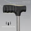 Outdoor Faltbarer Hocker Stuhl Verstellbarer Teleskopstock mit Sitz Leichtgewichtiger Bergsteiger Wanderung Camping Ältere Gehhilfe