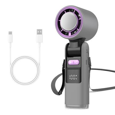 Ice Cooling Handheld Fan Small Pocket Fans with Ice Cooler 13000 Rpm 3-in-1 Portable Fan Rechargeable Speed(100)