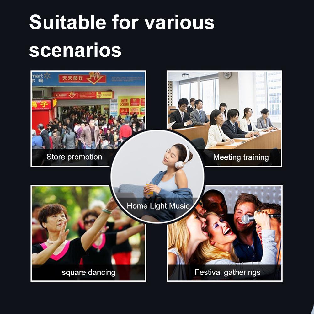 Bluetooth-Compatible Speaker Loud Boom Box Support FM Radio Subwoofer Stereo Sound System Speaker for Outdoor Home Party Travel