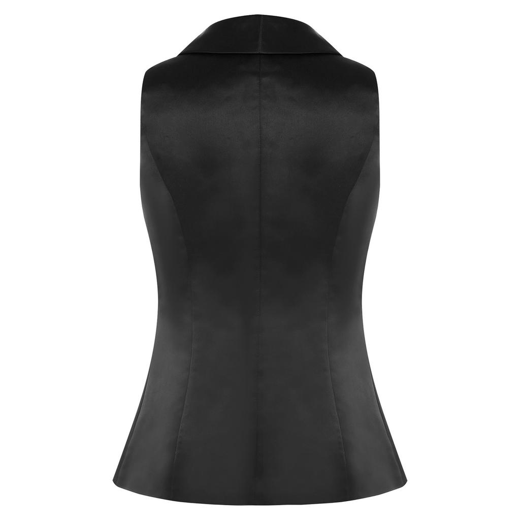 Dámská elegantní flitrová vesta pro svatebního hosta S-XXL Banketová párty Vesta Třpytivý výstřih do V Bez rukávů Oslavní oděv