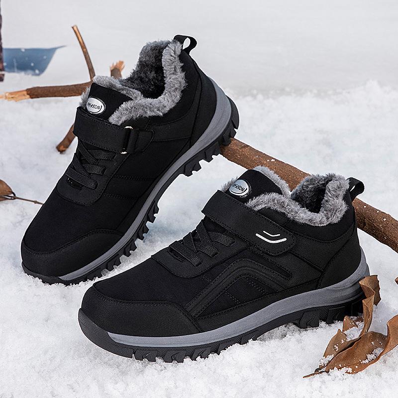 Winter Elderly Walking Shoes, Women's Cotton Shoes Genuine Shoes Strong Health Thick and Warm Mother's Shoes Women's Widened and Raised Snow Boots