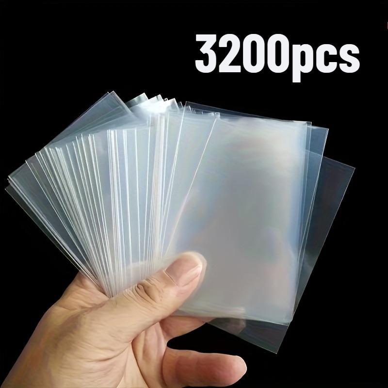 

3200Pcs Double Protection Trading Card Sleeves Soft Compatible with MTG Baseball Sports Star Game Perfect Choice for Protection