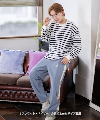 SIDE23-183 Striped long-sleeved T-shirt