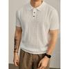 2026 Summer Men's Polo Shirt Knitted Shirt Short Sleeve Collar Half-Zip Fashion Casual Shirt